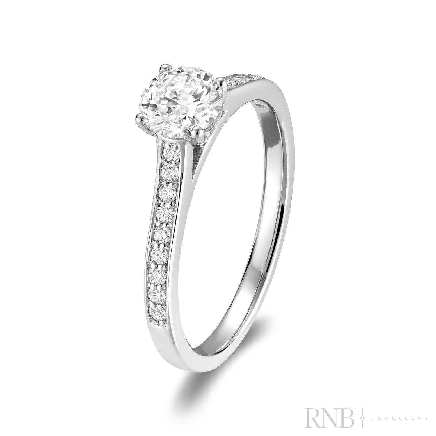 Solitaire Channel Diamond Engagement Ring-RNB Jewellery