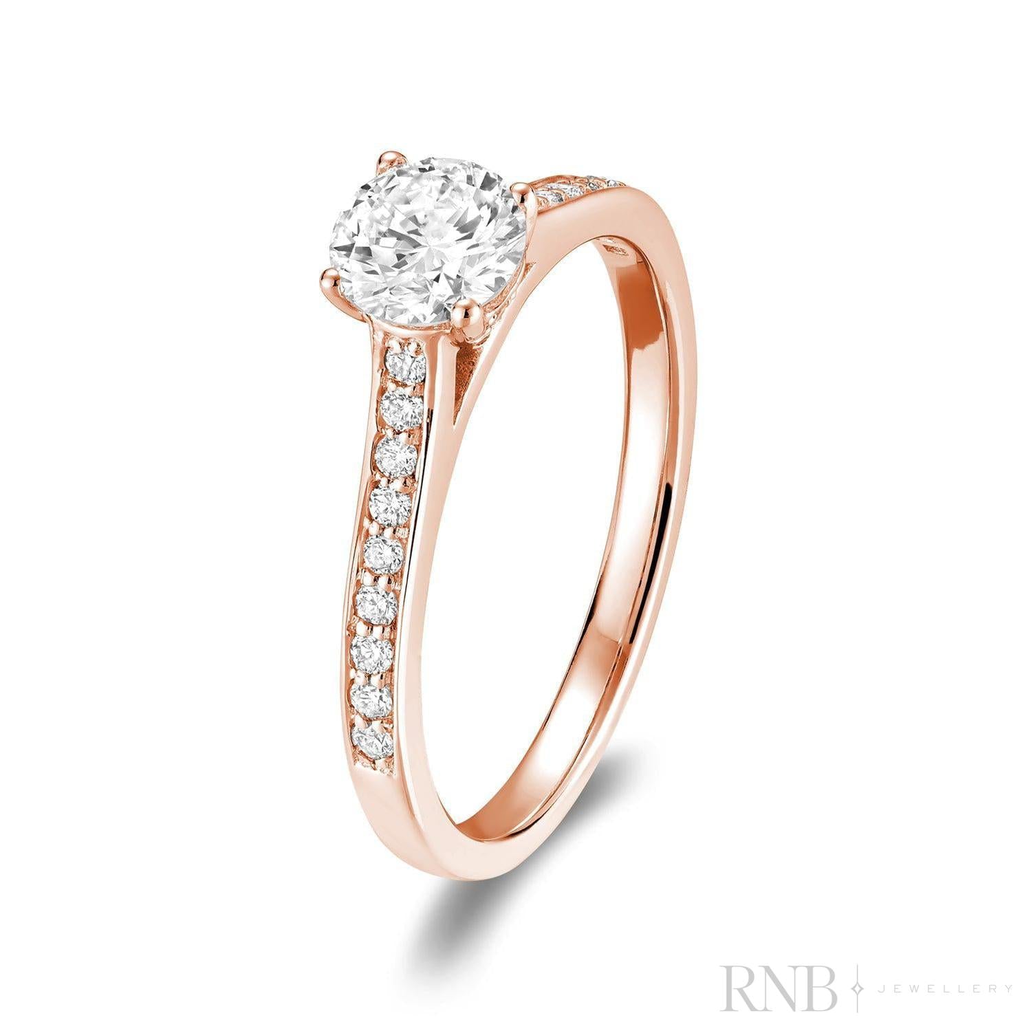 Solitaire Channel Diamond Engagement Ring-RNB Jewellery