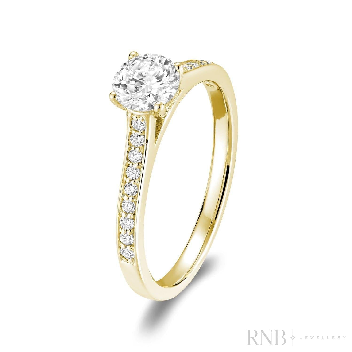 Solitaire Channel Diamond Engagement Ring-RNB Jewellery