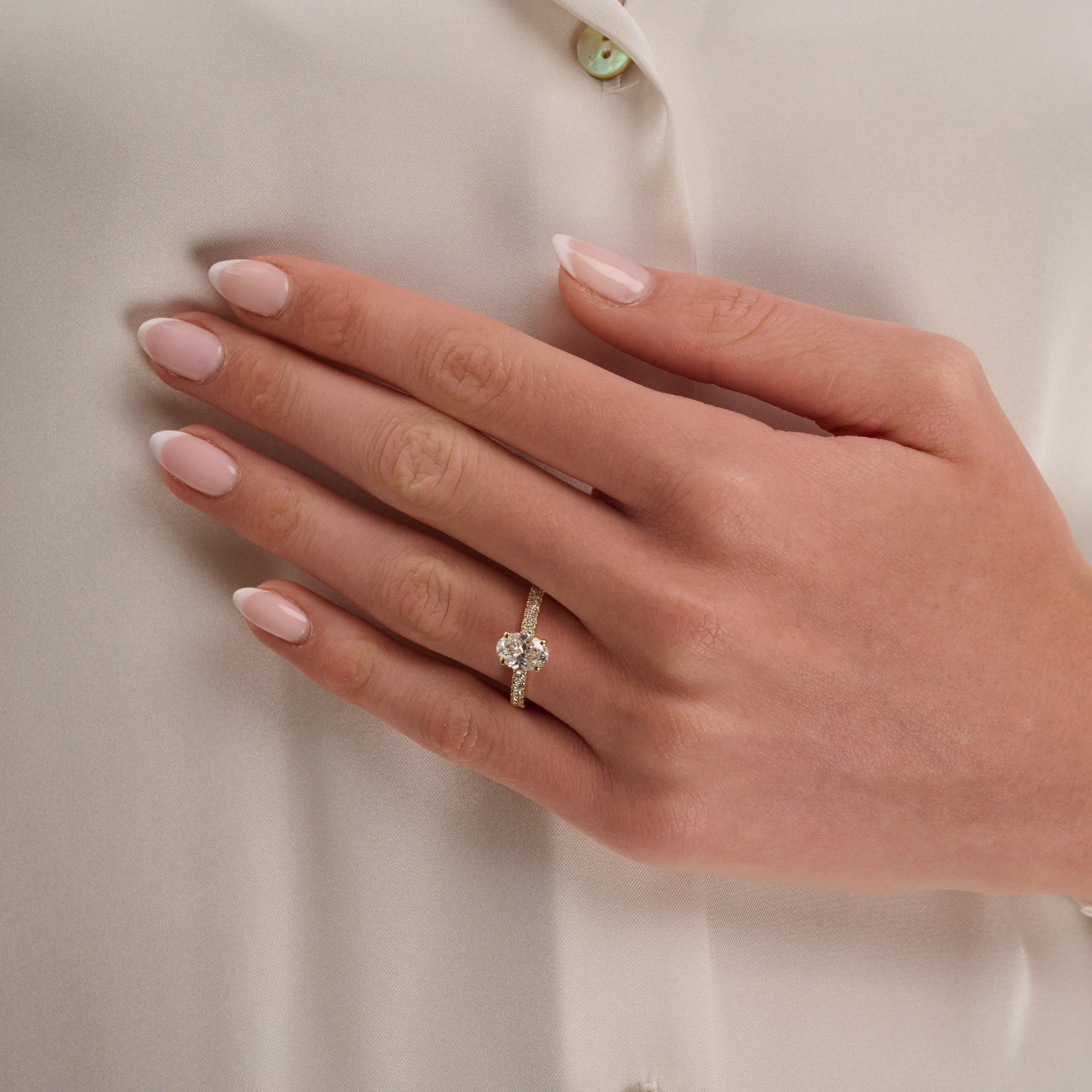 Lab Grown Oval Diamond Ring