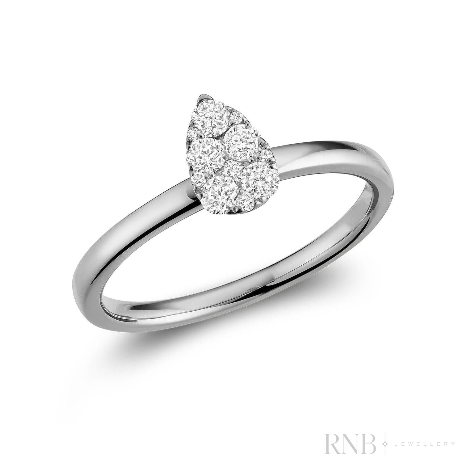 Pear Illusion Diamond Ring-RNB Jewellery