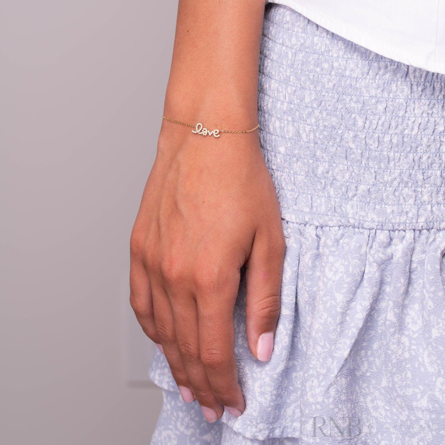 Mini "Love" Diamond Bracelet-RNB Jewellery