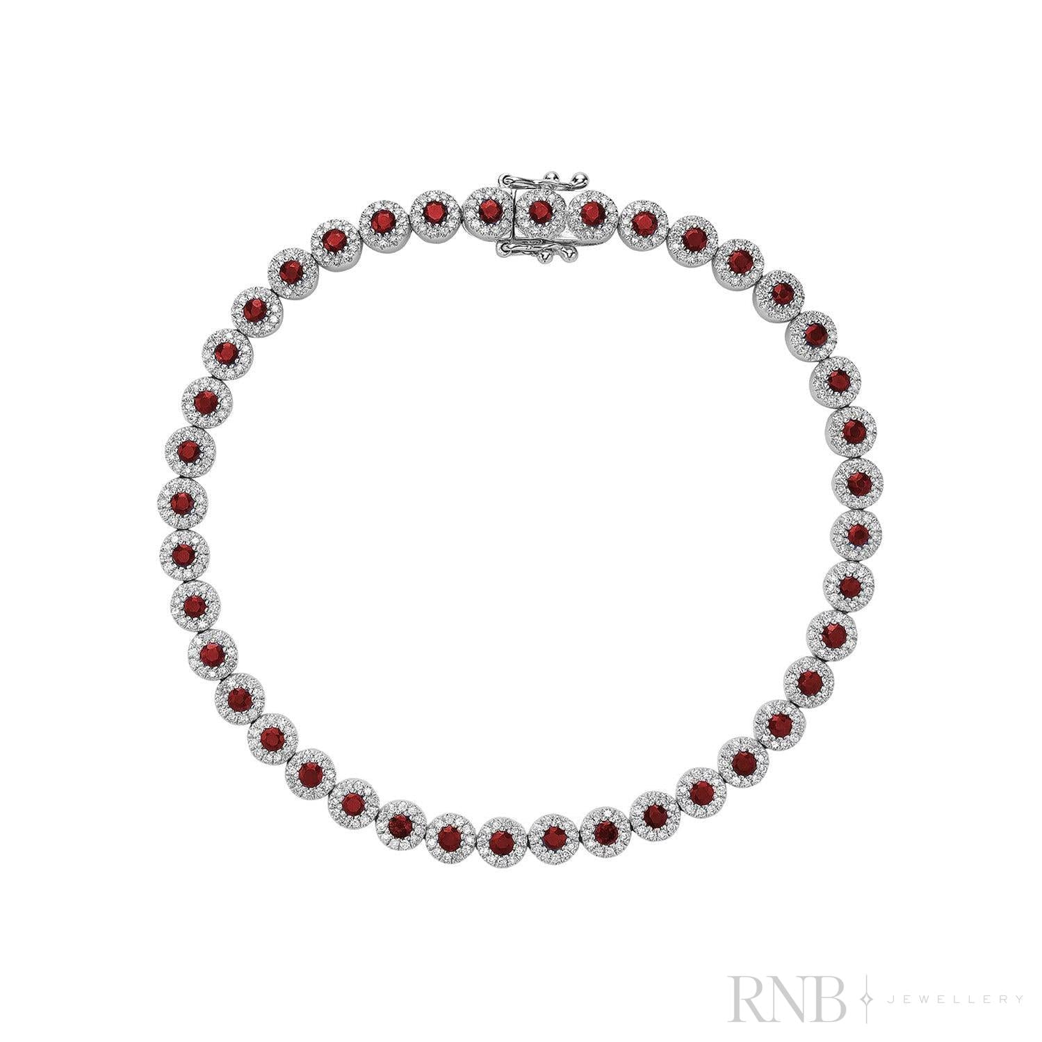 Precious Stone & Diamond Martini Setting Bracelet-RNB Jewellery