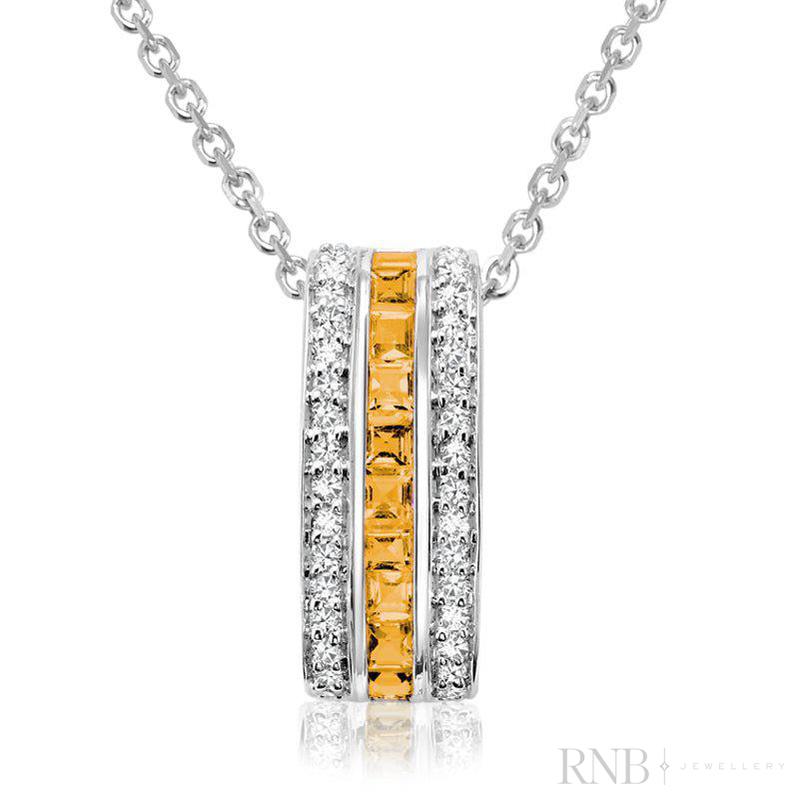 Precious Stone & Diamond Pendant-RNB Jewellery