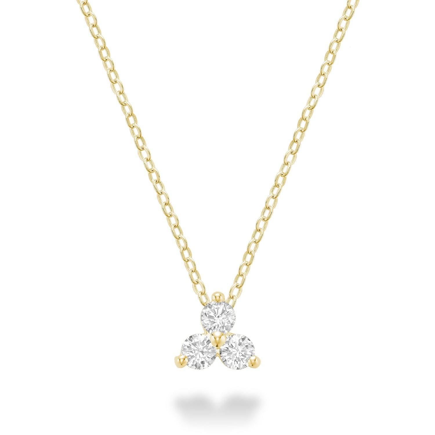 Three Stone Diamond Pendant-RNB Jewellery
