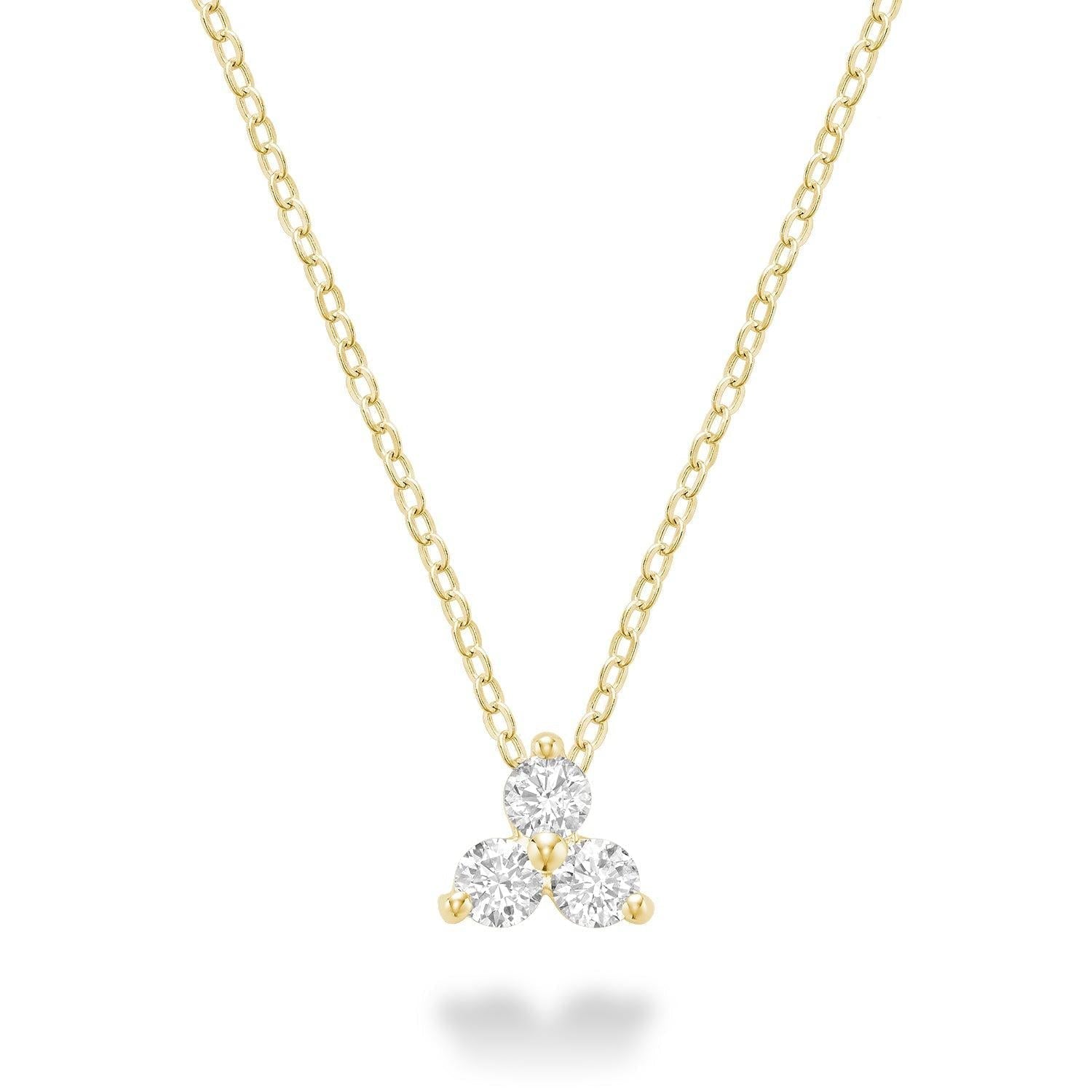 Three Stone Diamond Pendant-RNB Jewellery