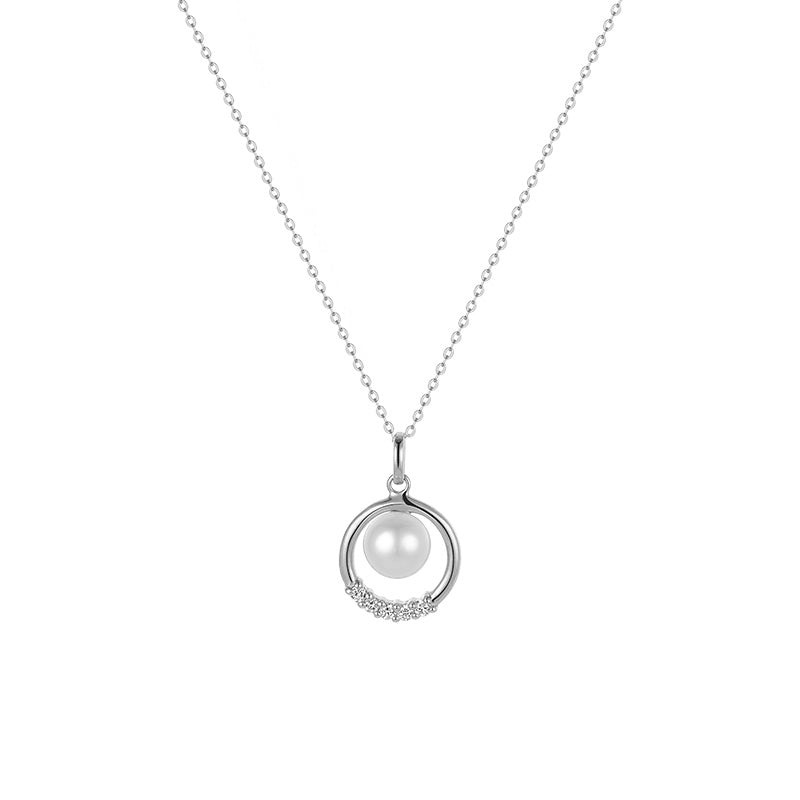 Circle Of Life Diamond & Pearl Pendant