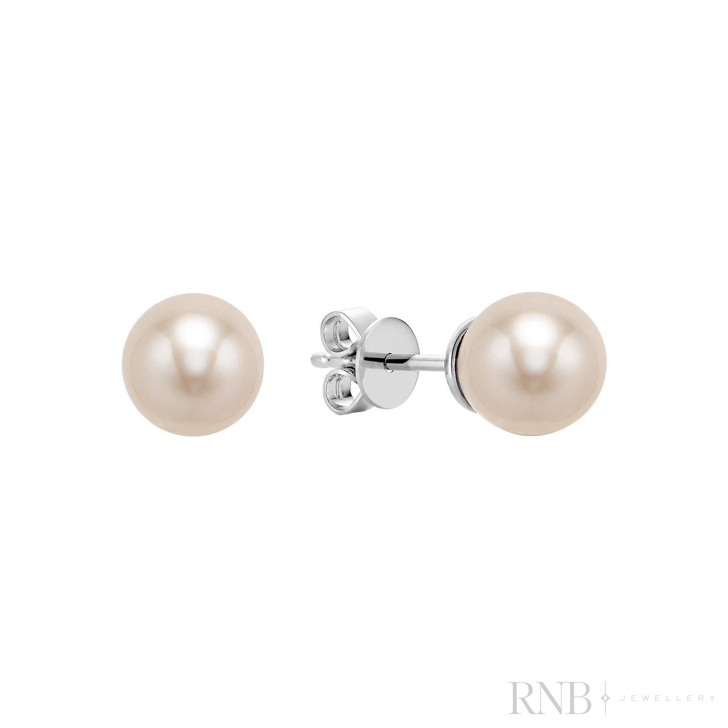 Pearl Stud Earrings-RNB Jewellery