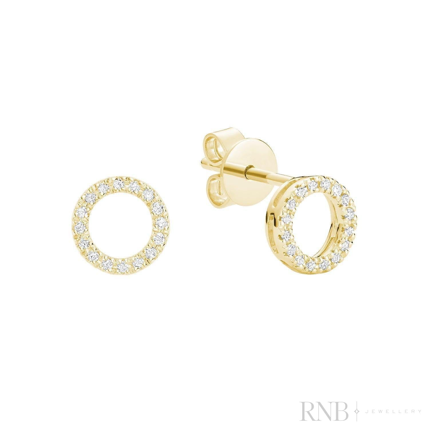 Circle of Life Diamond Stud Earrings-RNB Jewellery