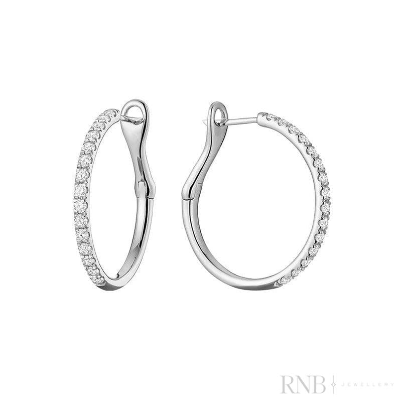Diamond Loop Earrings-RNB Jewellery