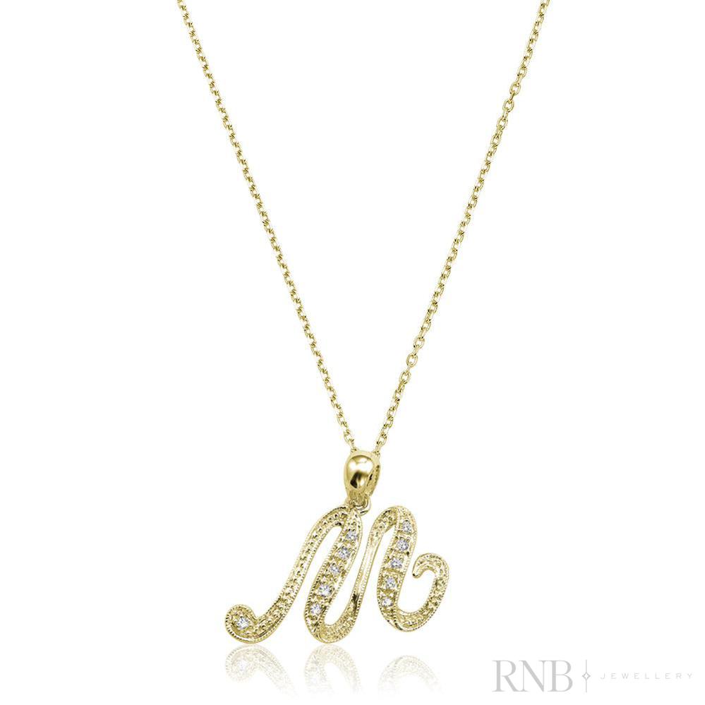 Script Diamond Initials-RNB Jewellery