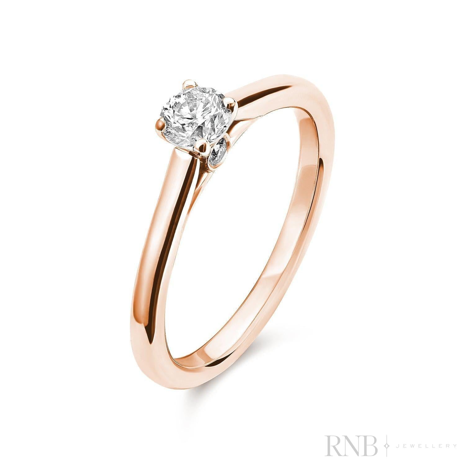 Brilliant Round Diamond Engagement Ring-RNB Jewellery