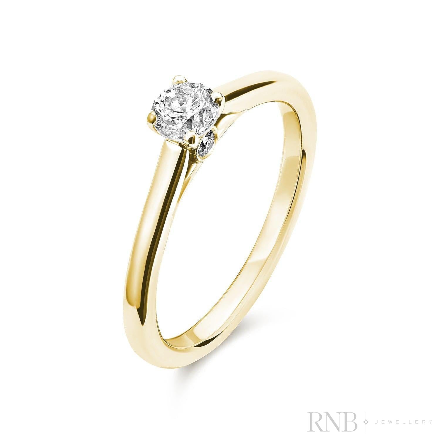 Brilliant Round Diamond Engagement Ring-RNB Jewellery