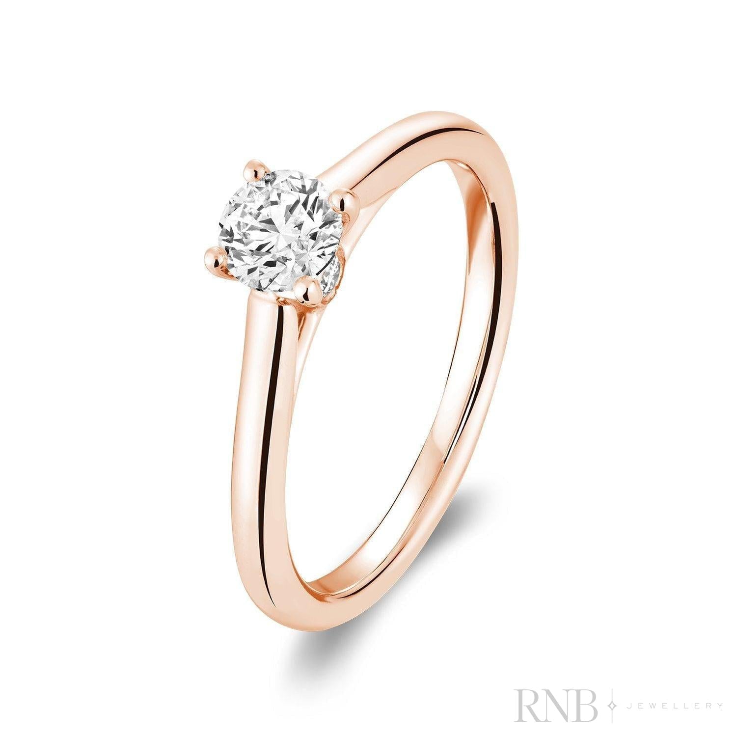 Brilliant Round Diamond Engagement Ring-RNB Jewellery