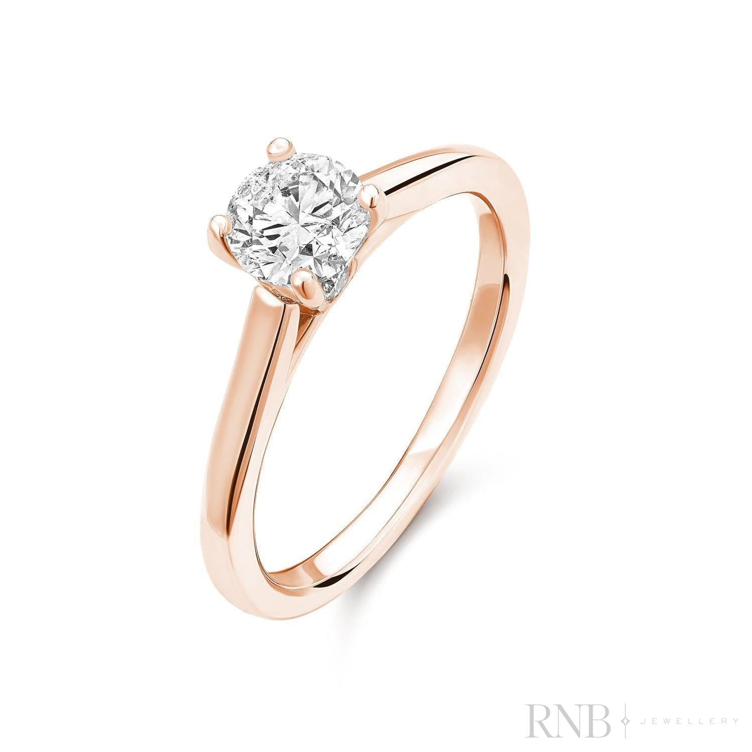 Brilliant Round Diamond Engagement Ring-RNB Jewellery