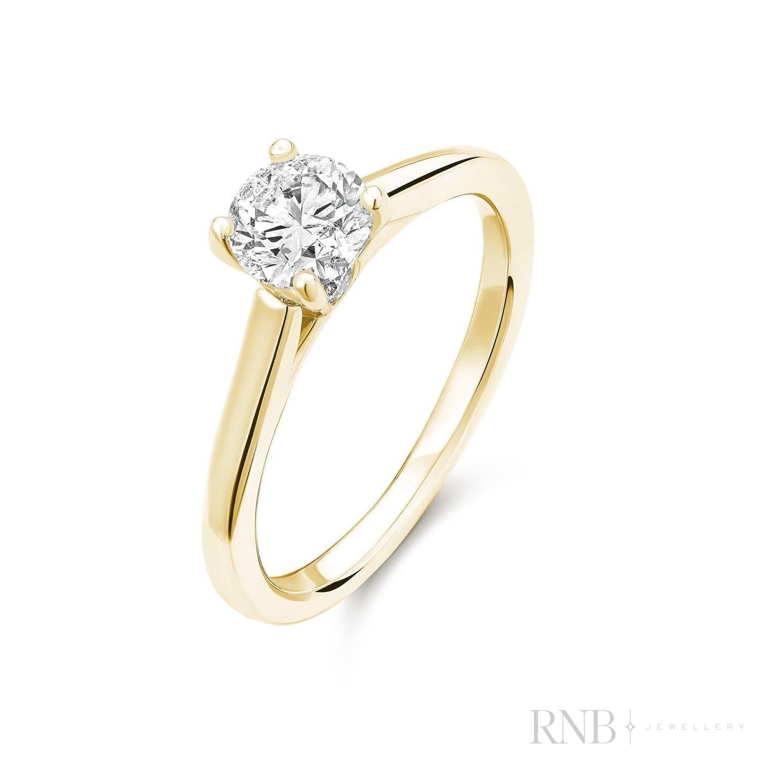 Brilliant Round Diamond Engagement Ring-RNB Jewellery