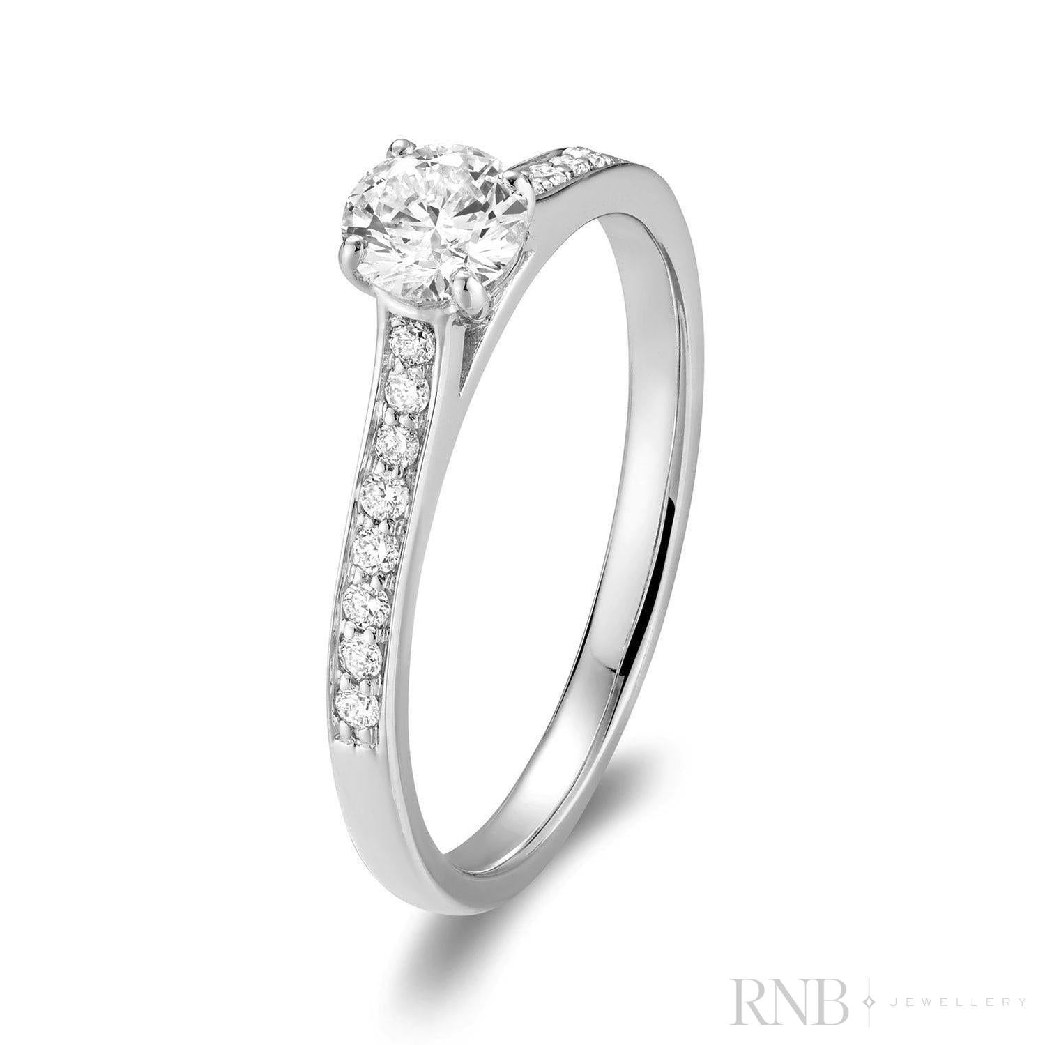 Solitaire Channel Diamond Engagement Ring-RNB Jewellery