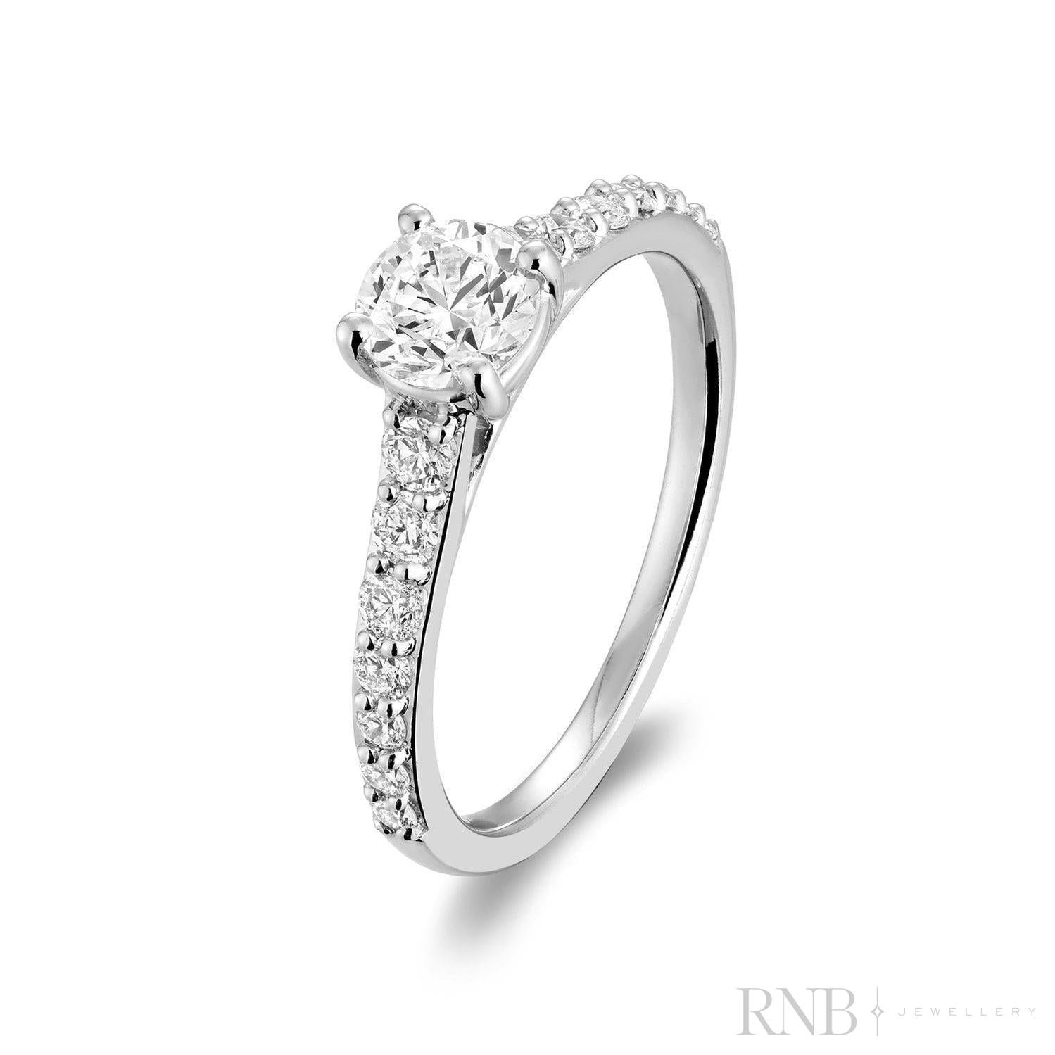 Solitaire Diamond Engagement Ring-RNB Jewellery