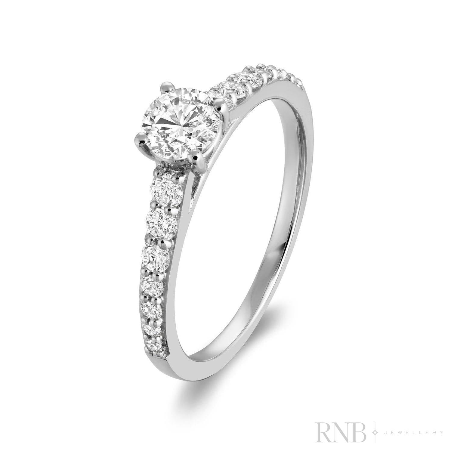 Solitaire Diamond Engagement Ring-RNB Jewellery