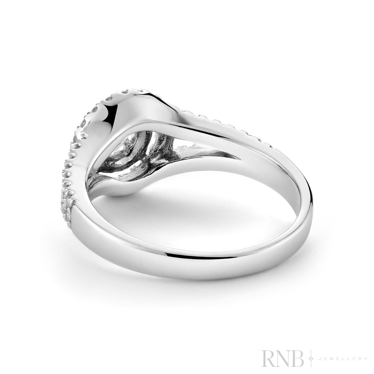 Double Halo Diamond Engagement Ring-RNB Jewellery