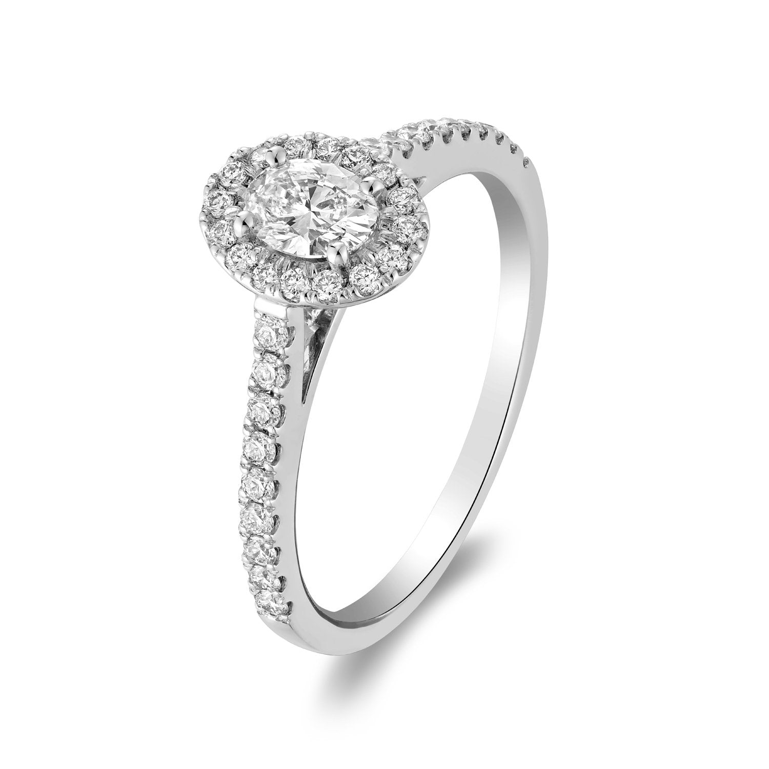 Oval Halo Diamond Engagement Ring