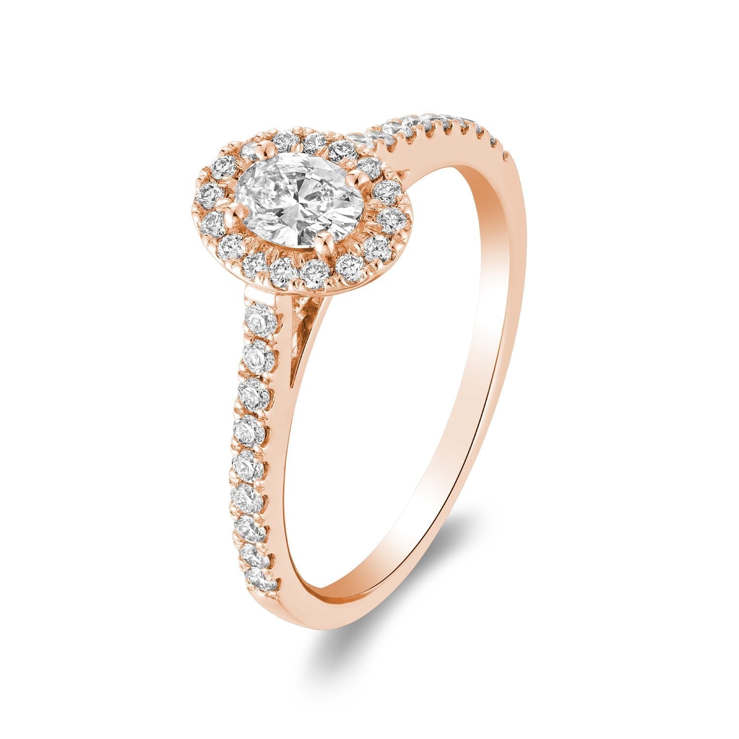 Oval Halo Diamond Engagement Ring