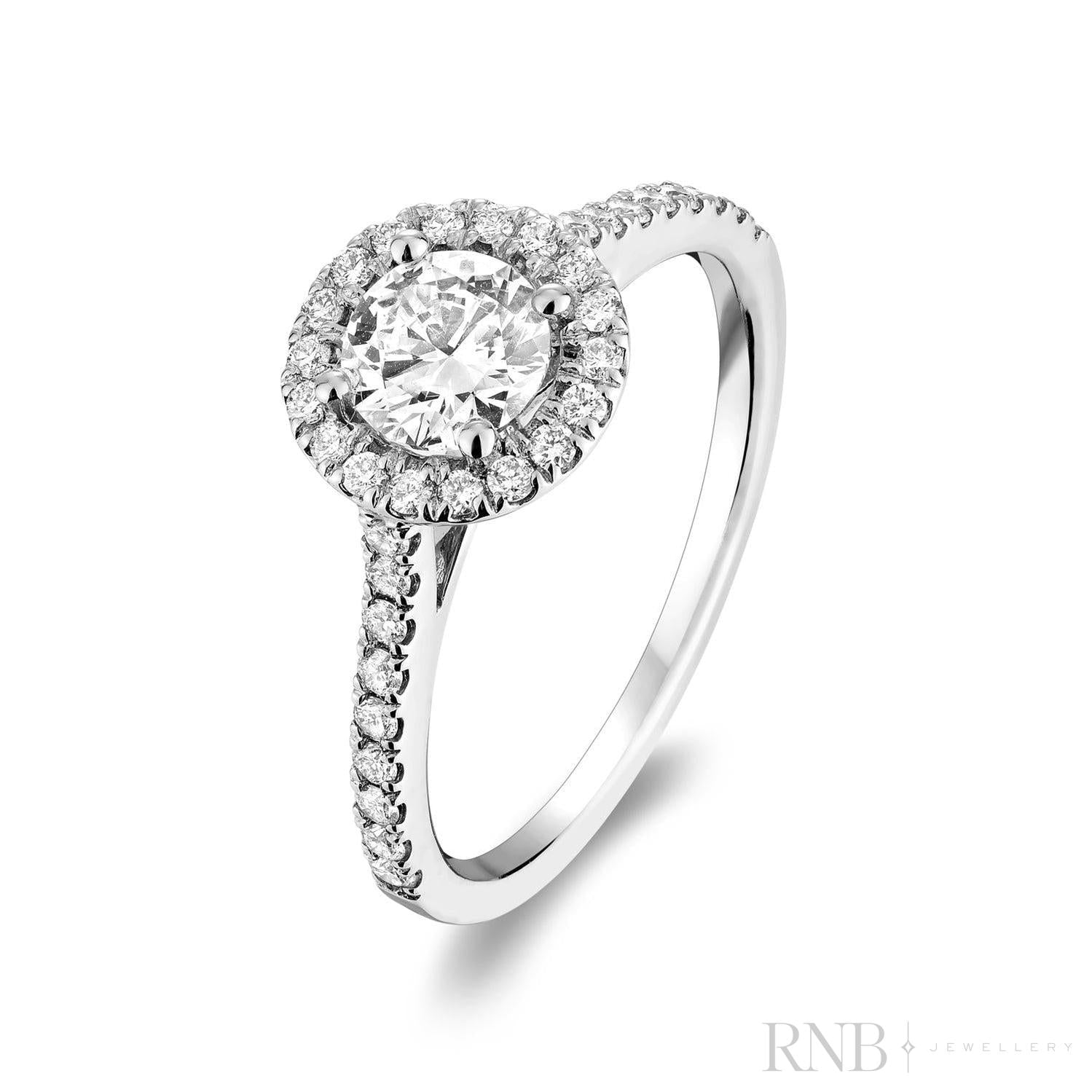 Round Halo Diamond Engagement Ring-RNB Jewellery