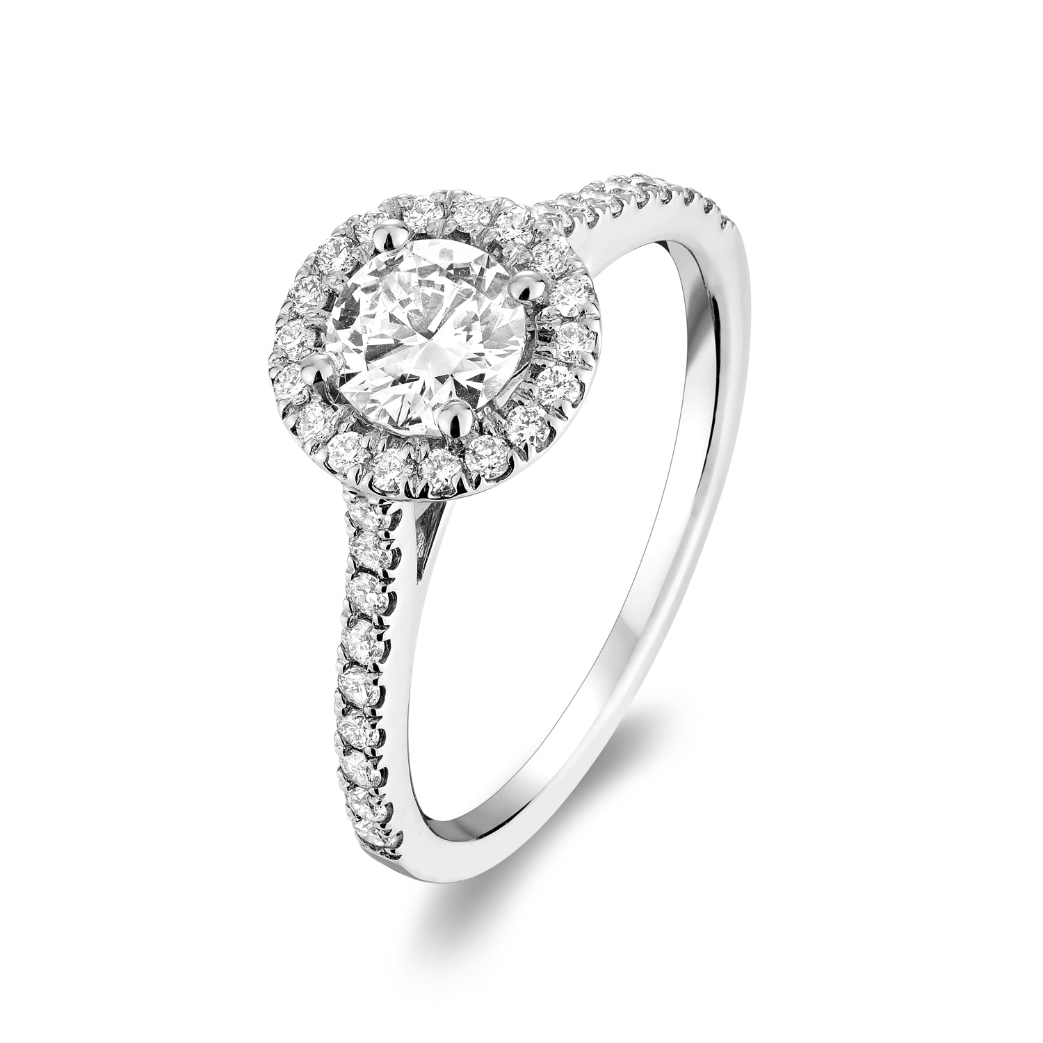 Round Halo Diamond Engagement Ring