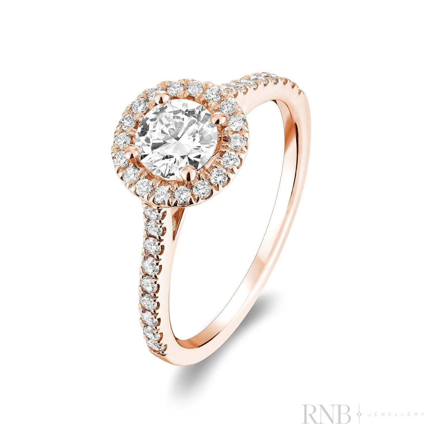 Round Halo Diamond Engagement Ring-RNB Jewellery