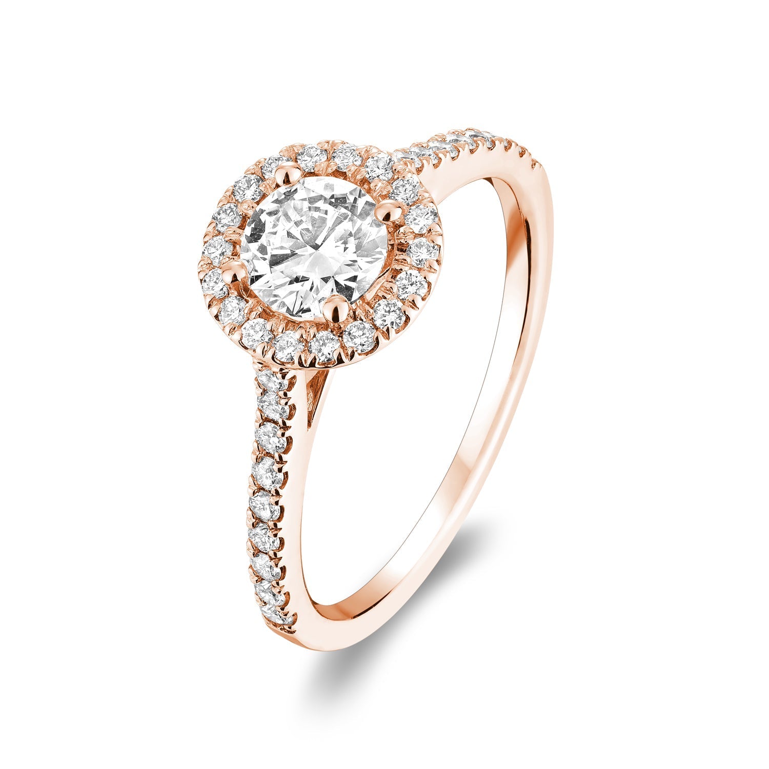 Round Halo Diamond Engagement Ring