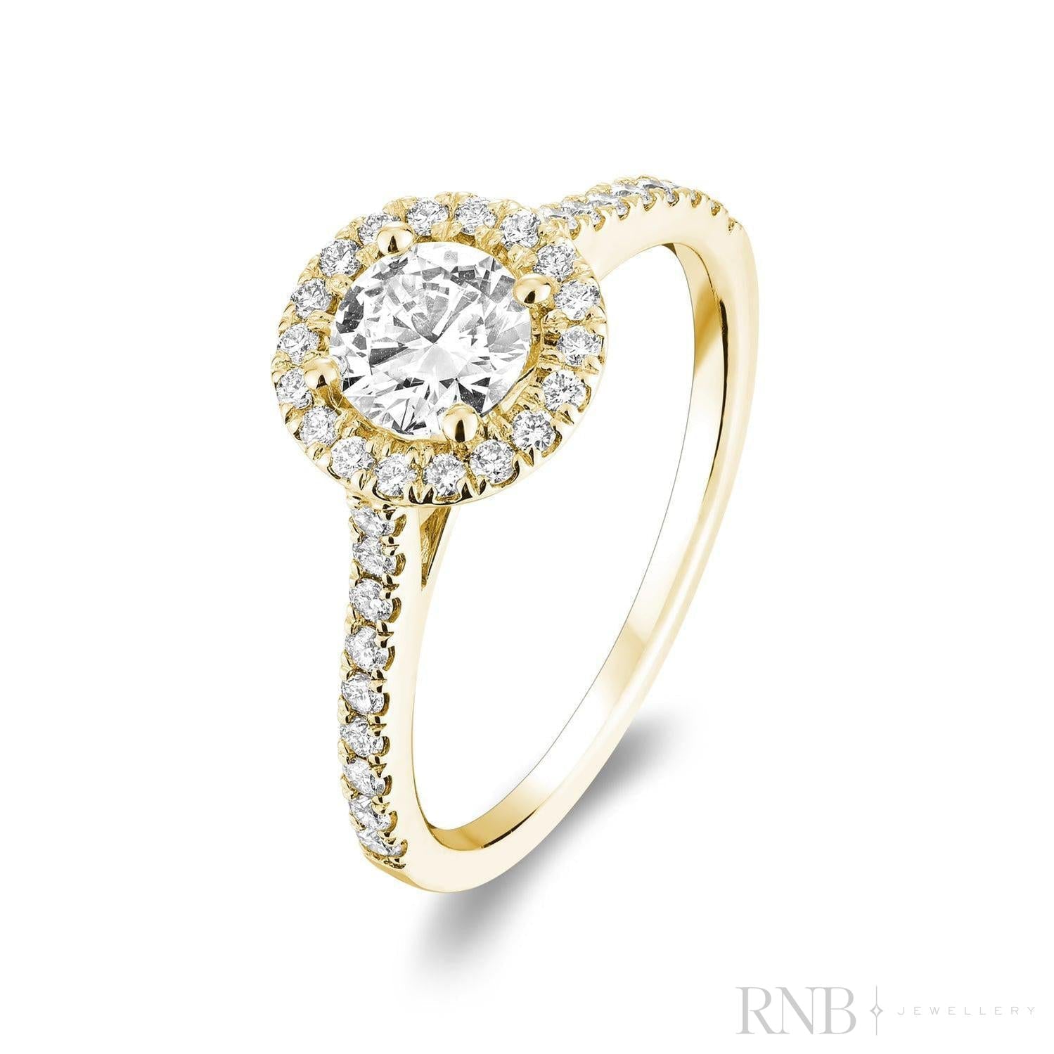 Round Halo Diamond Engagement Ring-RNB Jewellery