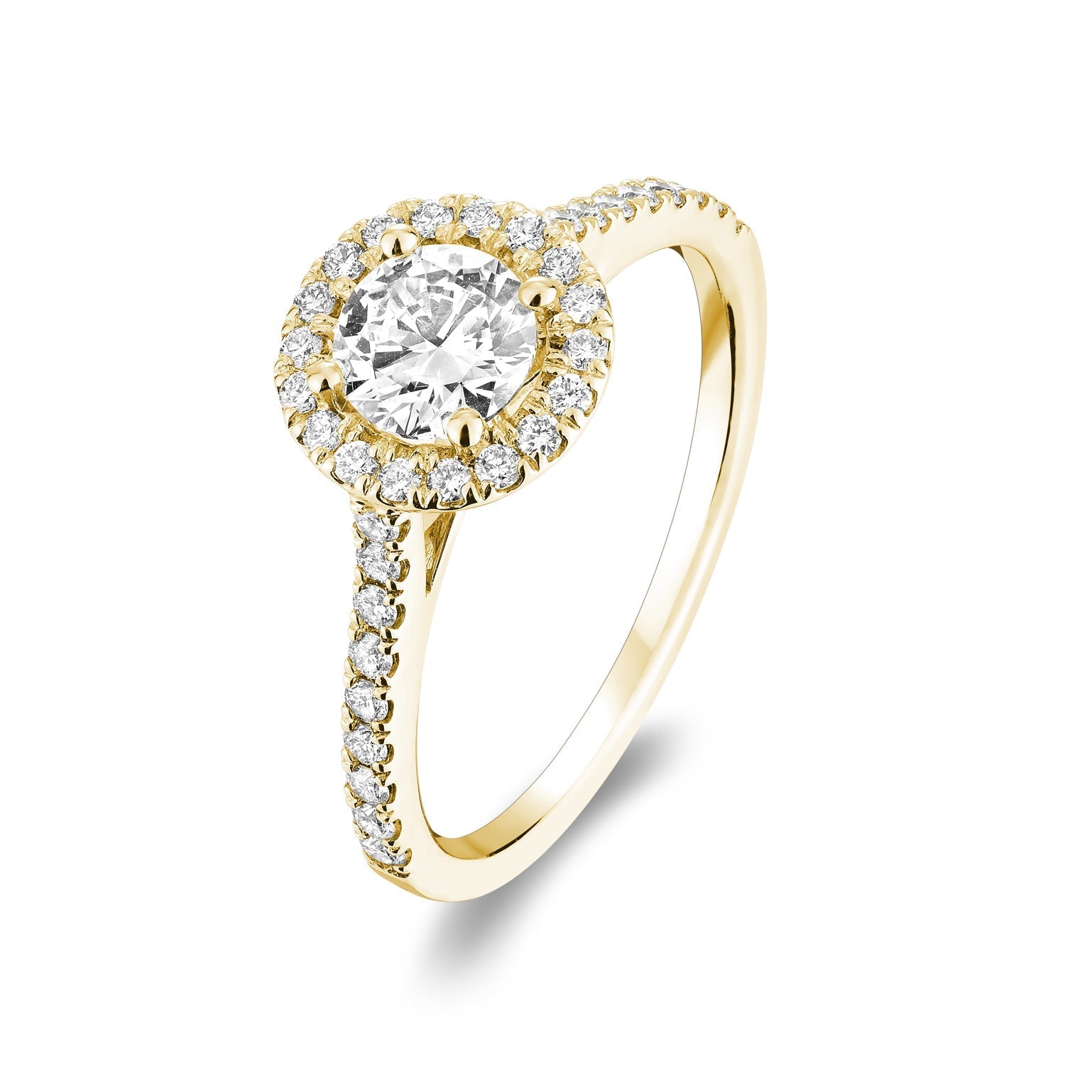 Round Halo Diamond Engagement Ring