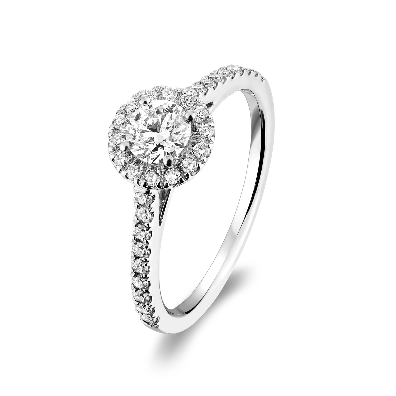 Round Halo Diamond Engagement Ring