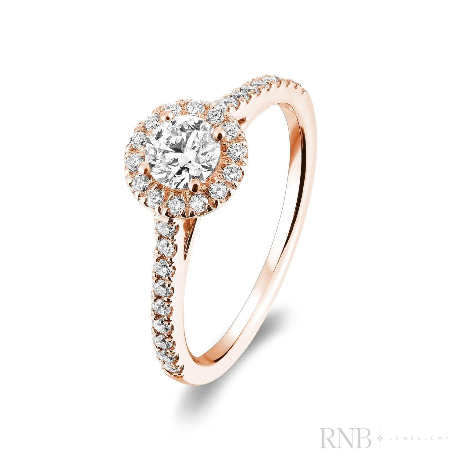 Round Halo Diamond Engagement Ring-RNB Jewellery