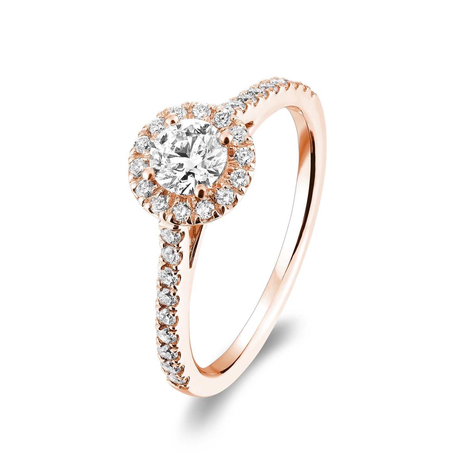 Round Halo Diamond Engagement Ring