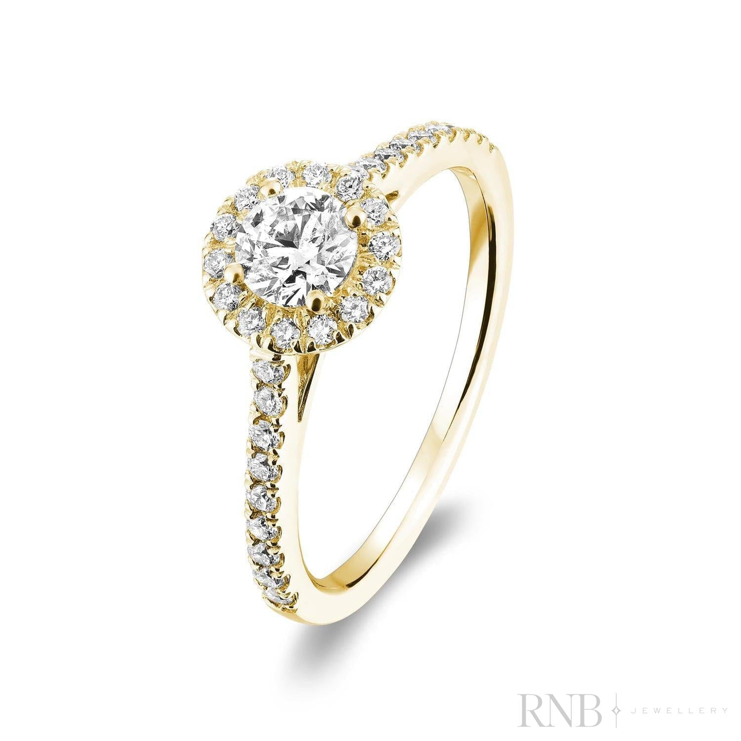 Round Halo Diamond Engagement Ring-RNB Jewellery