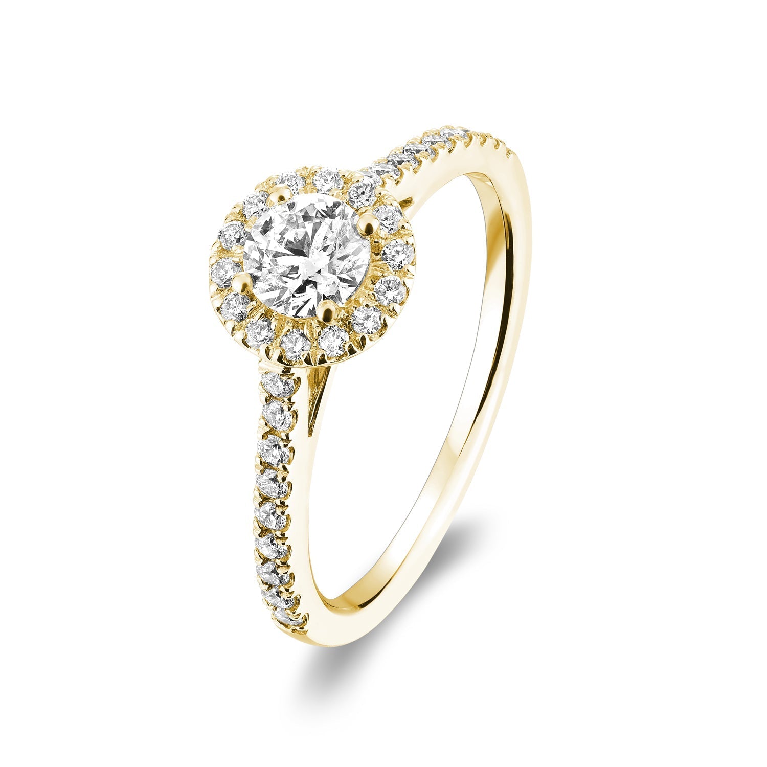 Round Halo Diamond Engagement Ring