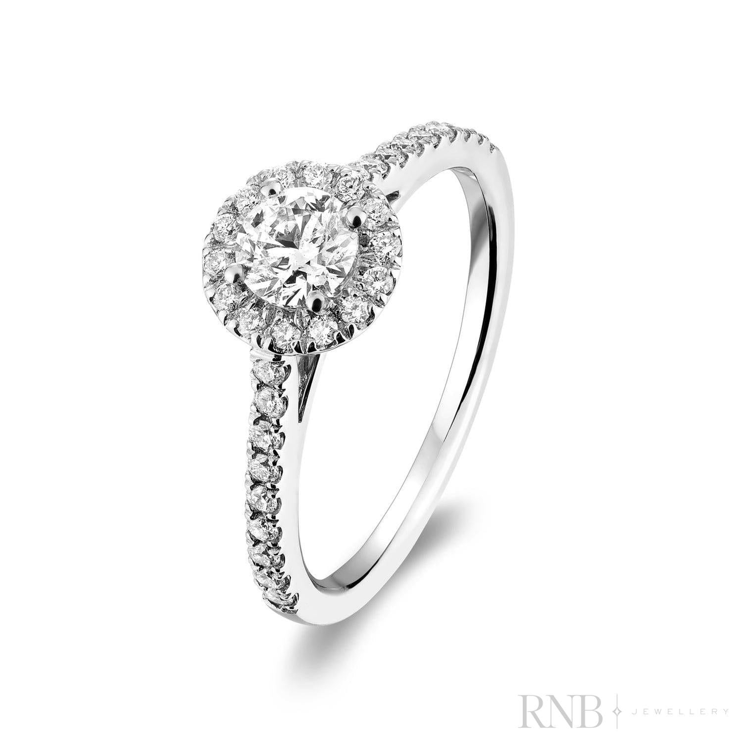 Round Halo Diamond Engagement Ring-RNB Jewellery