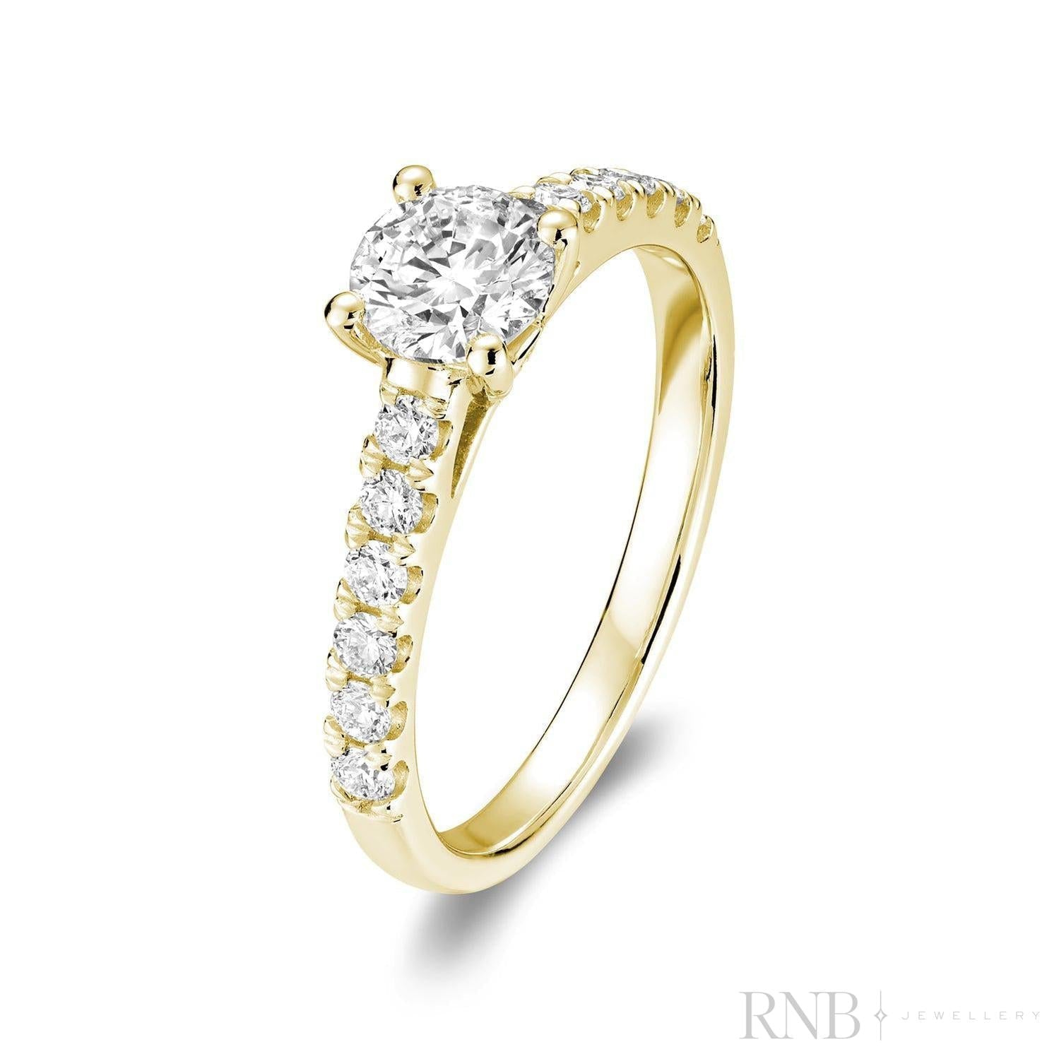 Solitaire Round Diamond Engagement Ring-RNB Jewellery