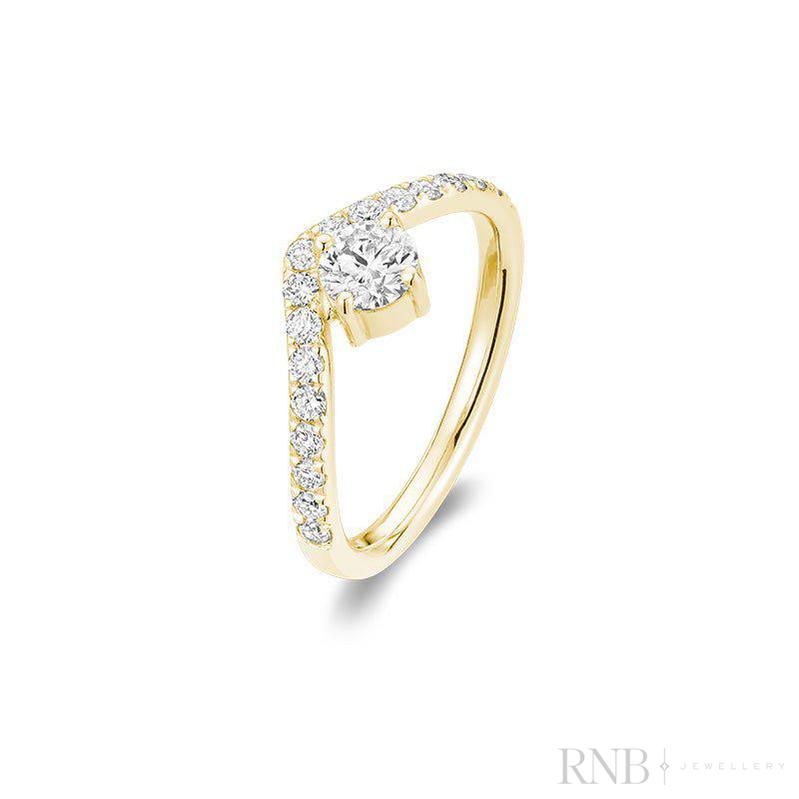 Diamond V Shape Engagement Ring-RNB Jewellery