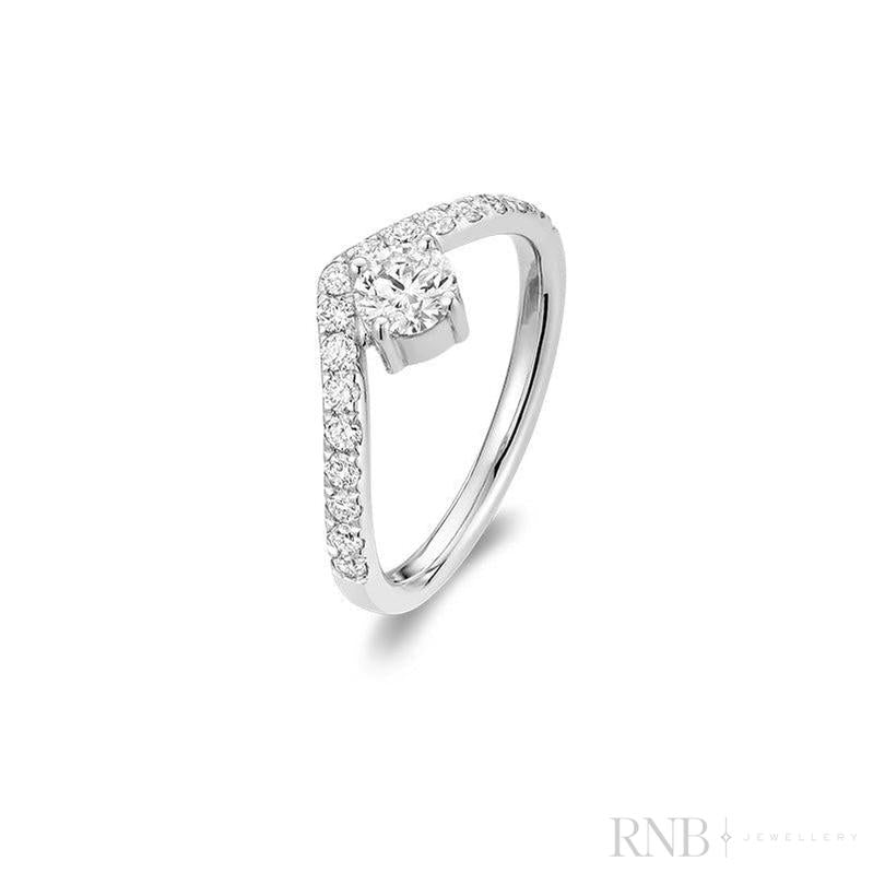 Diamond V Shape Engagement Ring-RNB Jewellery