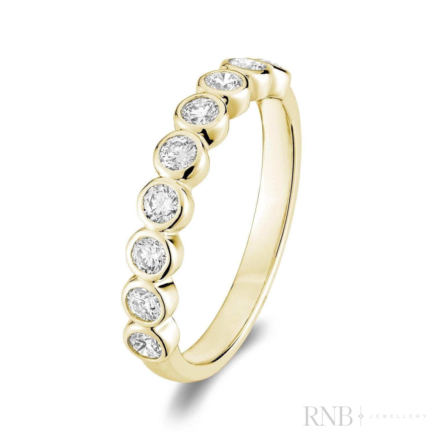 Semi Eternity Bezel Diamond RIng-RNB Jewellery