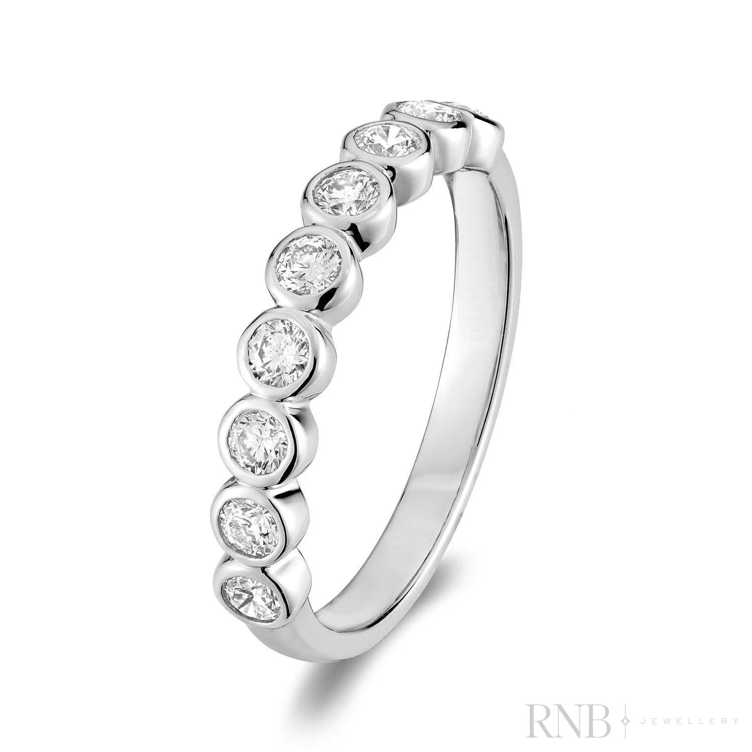 Semi Eternity Bezel Diamond RIng-RNB Jewellery