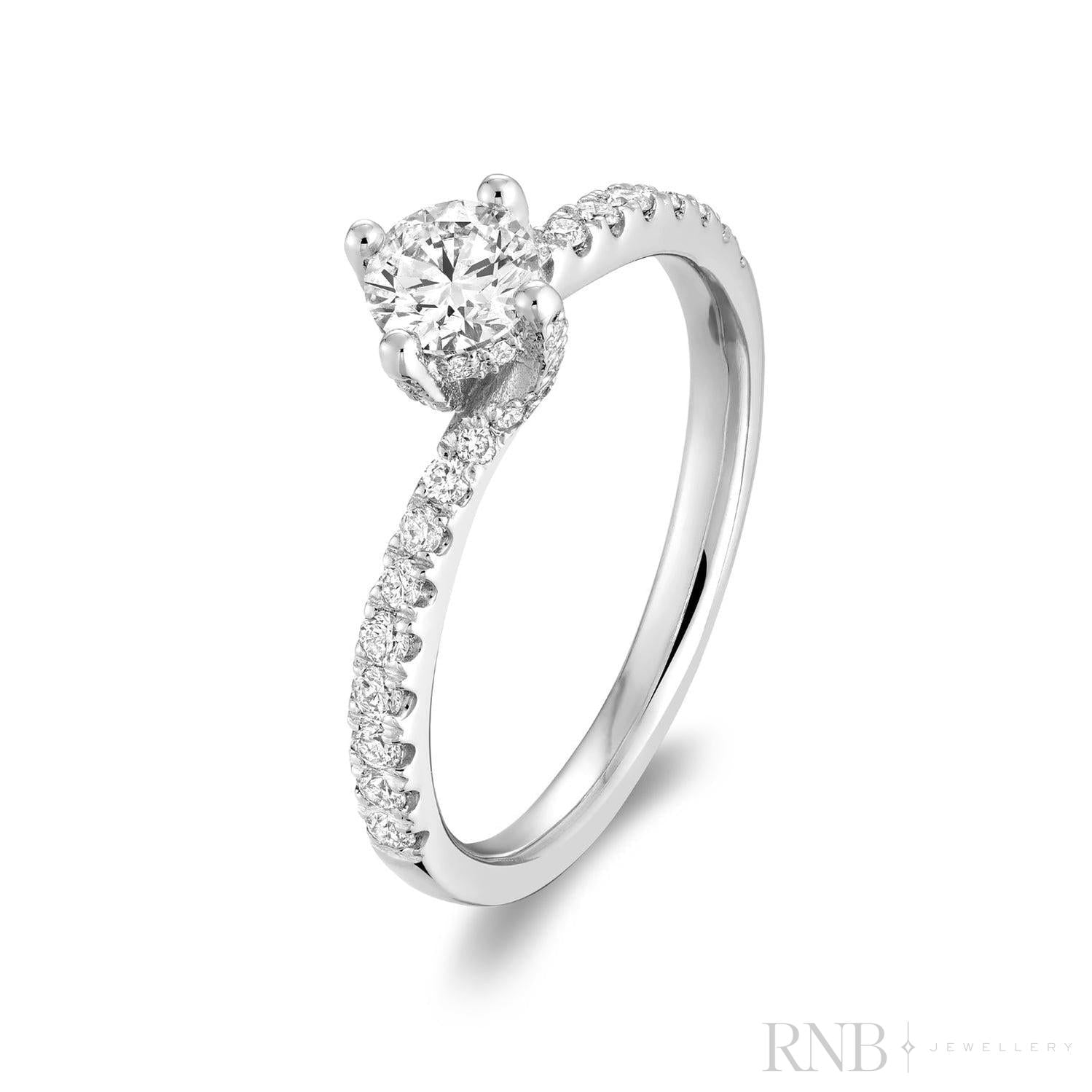 Solitaire Twist Diamond Engagement Ring-RNB Jewellery