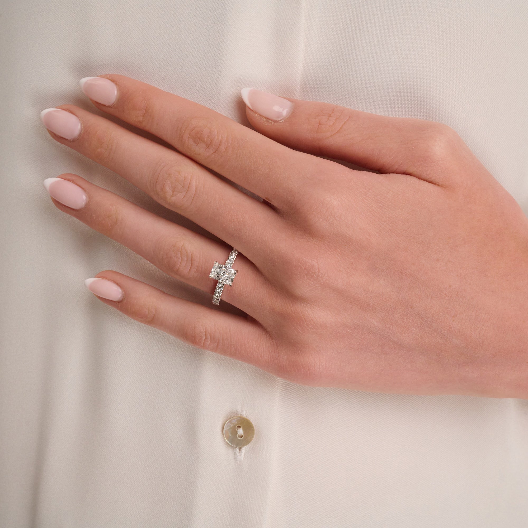 Lab Grown Radiant Diamond Ring
