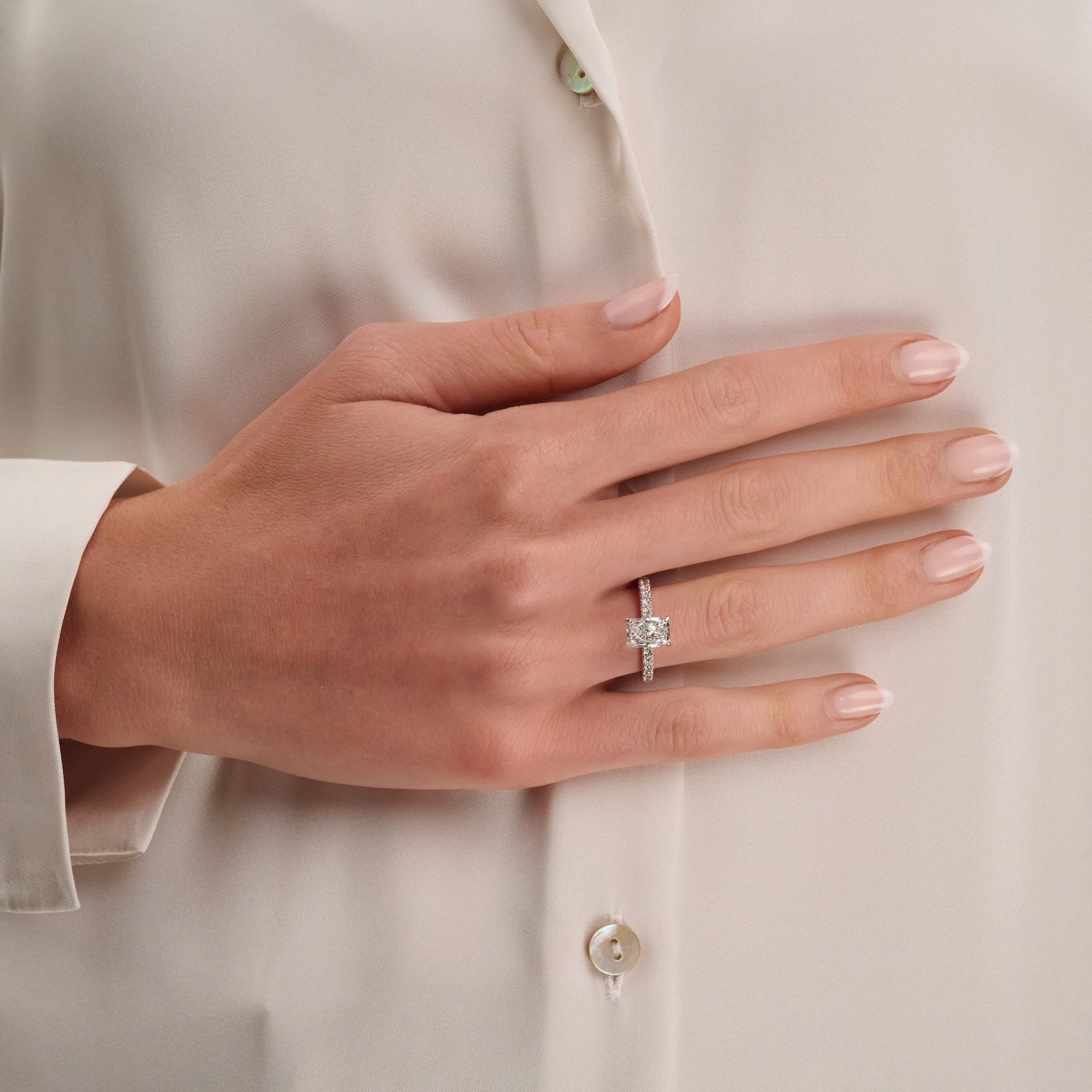 Lab Grown Radiant Diamond Ring