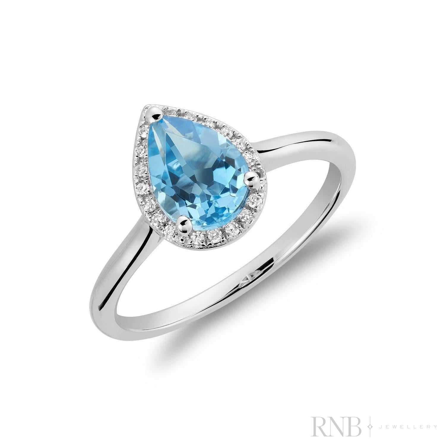 Pear Shape Precious Stone Diamond Ring-RNB Jewellery