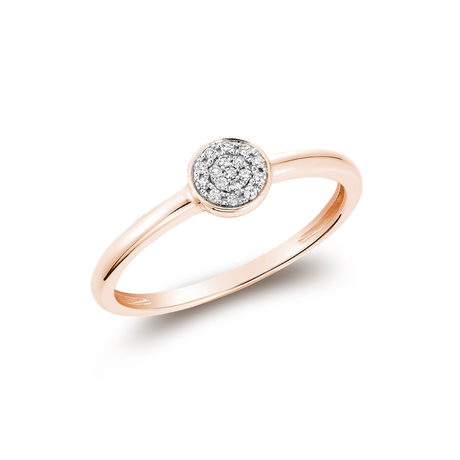 Round Pave Diamond Ring