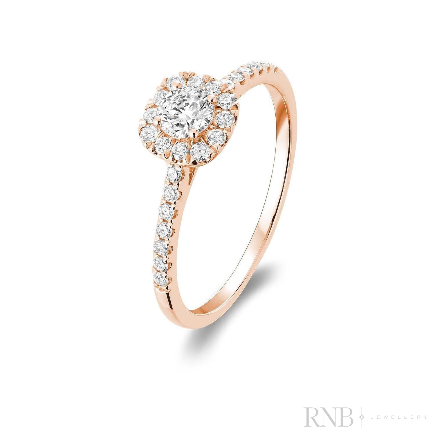 Cushion Diamond Halo Ring-RNB Jewellery