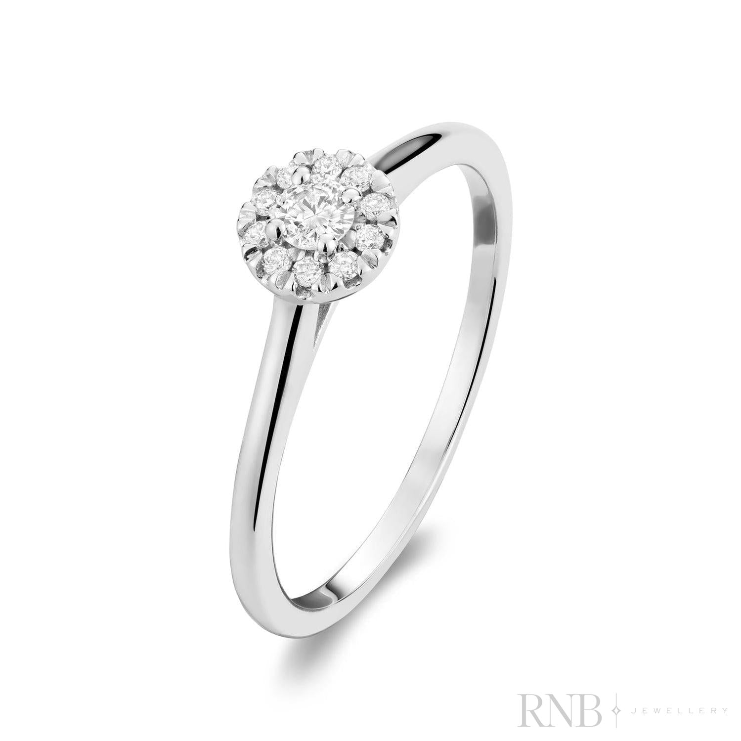 Round Diamond Halo Ring-RNB Jewellery